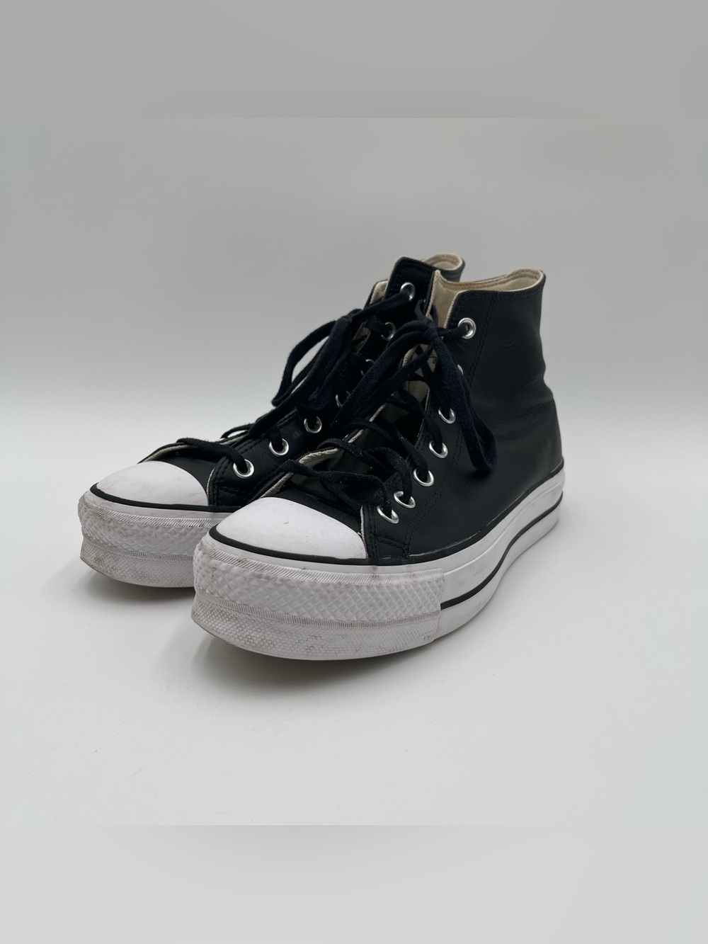 CONVERSE Chuck Taylor All Star Lift Platform Leather High-Top Women's 10 Shoes